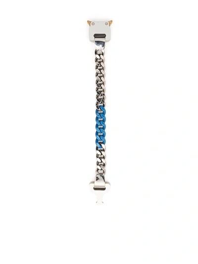 Alyx Safety Buckle Chain Bracelet In Mty Silver Electric Blue