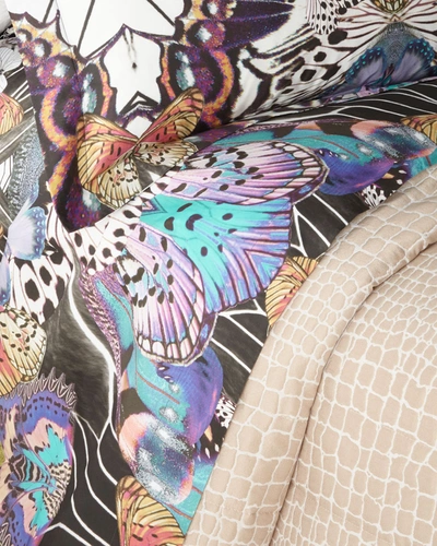 Roberto Cavalli Flying Wings King Fitted Sheet In White