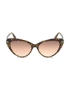 Tom Ford Women's Harlow Cat Eye Sunglasses, 56mm In Havana/brown
