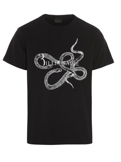 Billionaire Couture Men's Mtk5301bte014n02 Black Cotton T-shirt