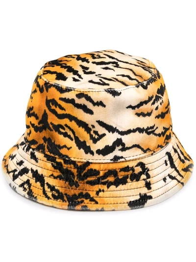 Philosophy Di Lorenzo Serafini Tiger-print Cotton Bucket Hat In Multicolour