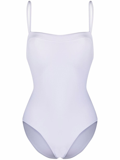 Eres Aquarelle One-piece Swimsuit With Thin Straps In White