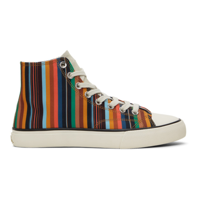 Paul Smith Striped Carver Sneakers In Multicolor | ModeSens