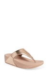 Fitflop Lulu Flip Flop In Rose Gold Leather