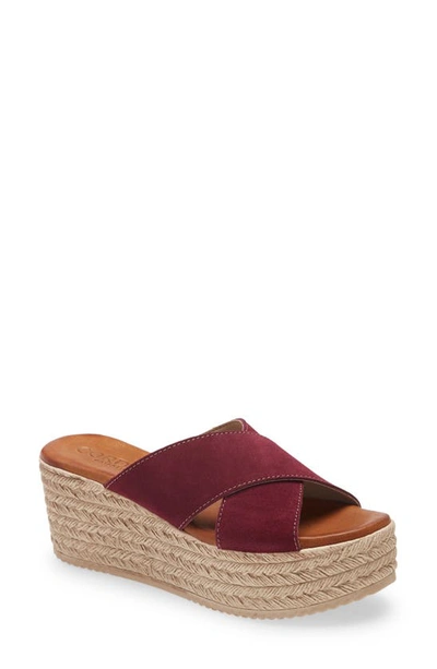 Cordani Bella Espadrille Wedge Sandal In Raspberry