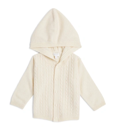 Harrods Of London Cashmere Hooded Cardigan (0-18 Months) In Ivory