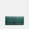 Coach Portemonnaie Im Kuvert-stil In Black Copper/dark Turquoise