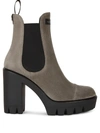 Giuseppe Zanotti Tonix Lug-sole Suede Platform Boots In Grey