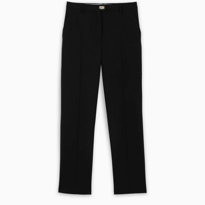 Ferragamo Black Gancini Straight Trousers