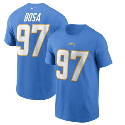 Nike Men's Joey Bosa Powder Blue Los Angeles Chargers Name And Number T-shirt