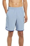 Under Armour Ua Hiit Woven Shorts In Washed Blue/regal