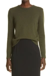 Co Essentials Cashmere Knit Crewneck Sweater In Hunter Green