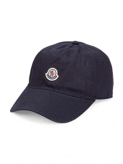 Moncler Logo Baseball Cap In Black
