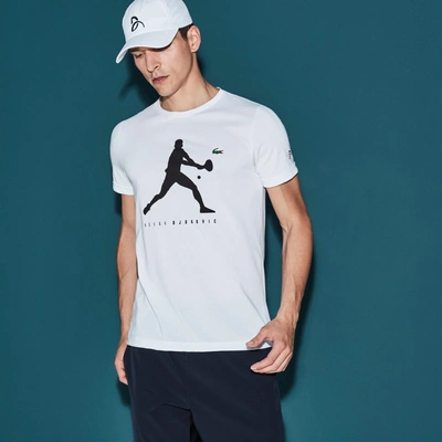 Lacoste Men's Sport Tennis Tech Jersey T-shirt - Novak Djokovic Supporter  Collection - White | ModeSens