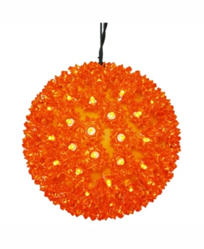 Vickerman 10" Starlight Sphere Christmas Ornament With 150 Orange Wide Angle Led Lights
