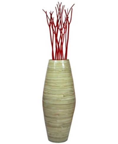 Uniquewise 27.5" Natural Bamboo Cylinder Floor Vase