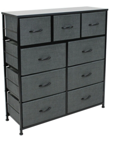 Sorbus 9-drawers Chest Dresser In Black
