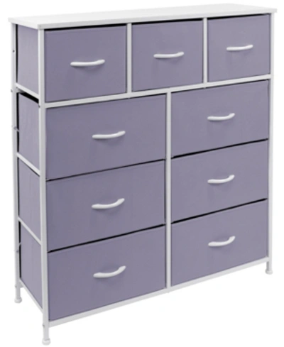Sorbus 9-drawers Chest Dresser In Purple