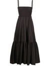 A.l.c Austyn Smocked Maxi Dress In Ganache