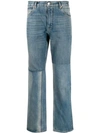 Martine Rose Panelled Straight-leg Jeans In Blue