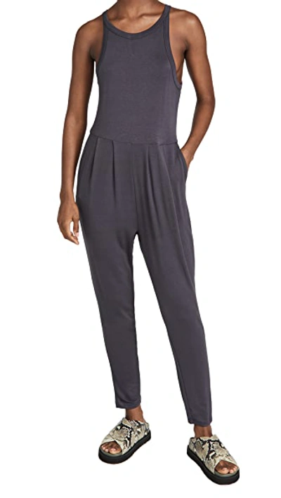 Z Supply Smooth Sailing Jumpsuit In Washed Black
