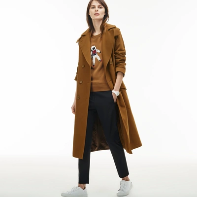 Lacoste Women's Detachable Hood Gabardine Wraparound Trench Coat - Dark  Renaissance Browndark Renaissance Br In Dark Renaissance Browndark Renaissance  Brown | ModeSens