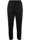 Gucci Swarovski Crystal-embellished Striped Tech-jersey Track Pants In Black