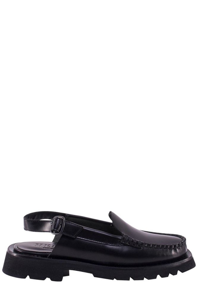 Hereu Raiguer Sport Smooth-leather Slingback Loafers In Black