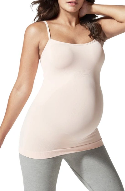 Blanqi Maternity Belly Support Cooling Camisole In Pale Peach