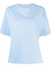 Acne Studios Logo-print Crew Neck T-shirt In Sky Blue