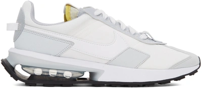 Nike Air Max Pre Day Branded Recycled-polyester And Recycled-suede Trainers In White