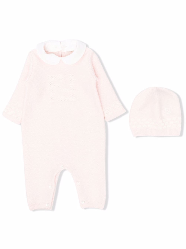 Fendi Beige Set For Babykids With Douple Ff In 粉色 Modesens
