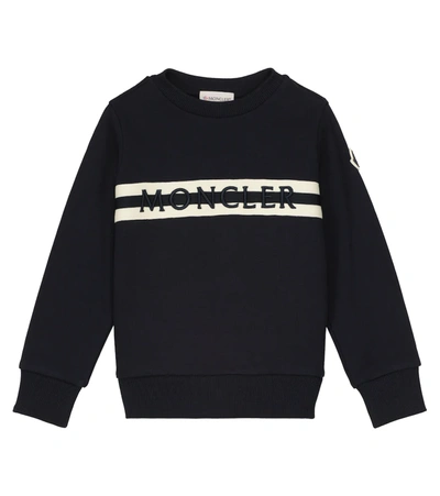 Moncler Kids' Navy Blue Cotton Sweatshirt
