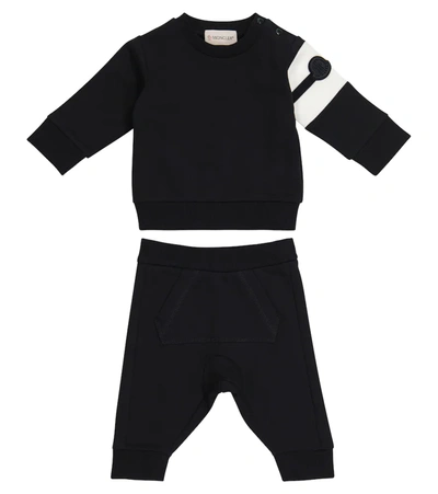 Moncler Blue Tracksuit For Baby Kids With Patch