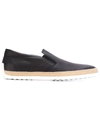 Tod's Ods Mens Navy Gomma Rafia Leather Skate Shoes Eur 43 / 9 Uk