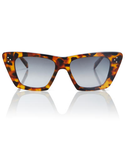Celine Tortoiseshell Cat-eye Sunglasses In 棕色