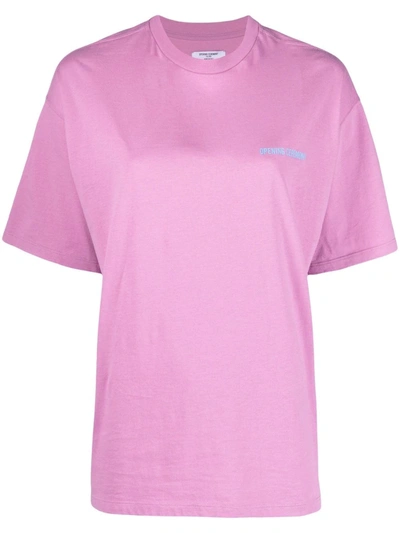 Opening Ceremony Word Torch Logo T-shirt In Mauve Coba