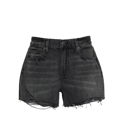 Frame Le Brigette High-rise Shorts In Schwarz