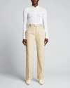 A.l.c Ansel Ruched Long-sleeve Top In Ivory