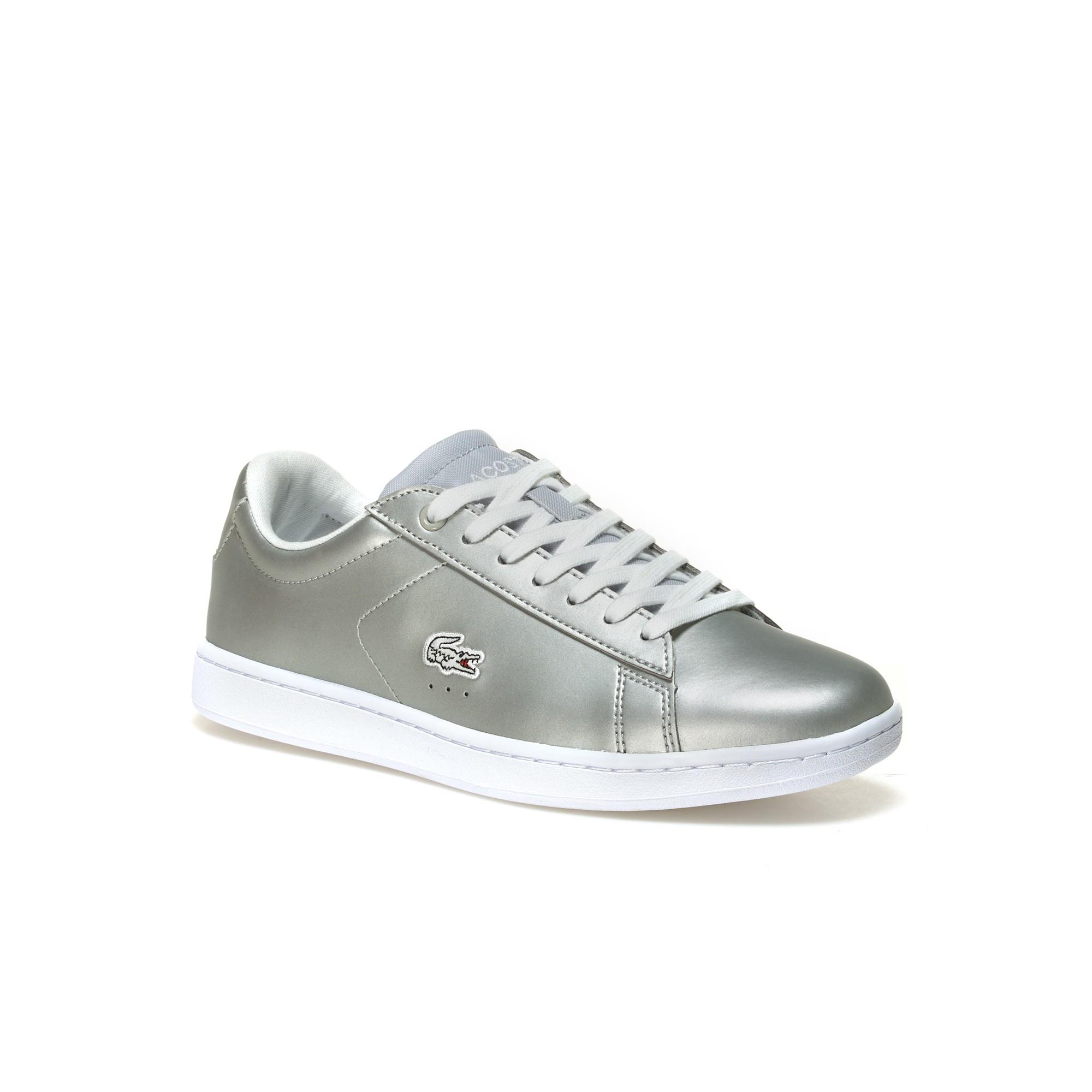 lacoste shoes silver