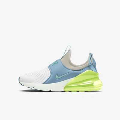 Nike Air Max 270 Extreme Big Kidsâ Shoes In Light Bone,white,cerulean,tropical Twist