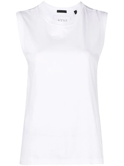 Atm Anthony Thomas Melillo Classic Cotton Jersey Muscle T-shirt In White