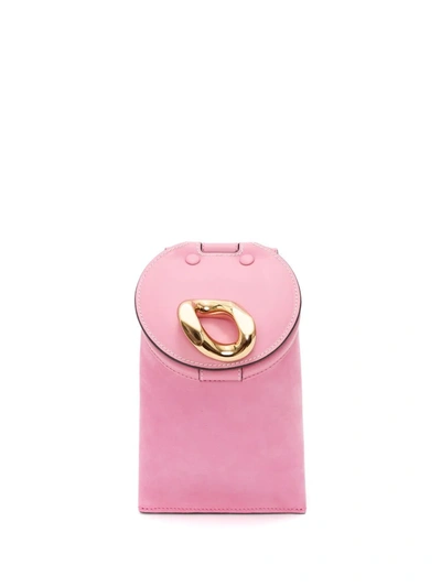 Jw Anderson Lid Pocket Leather Crossbody Bag In Pink