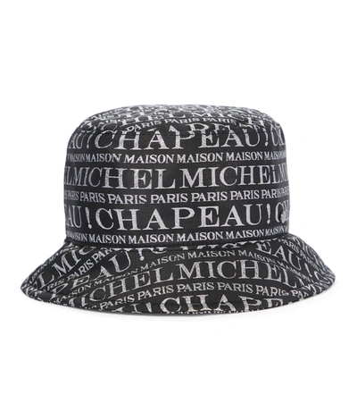 Maison Michel Jason All Over Michel Bucket Hat In Black