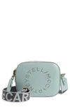 Stella Mccartney + Net Sustain Perforated Vegetarian Leather Camera Bag In Gray