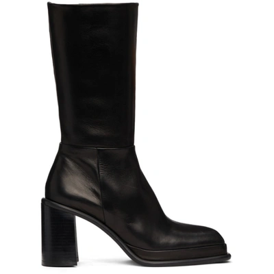 Miista 85mm Abril Leather Boots In Black
