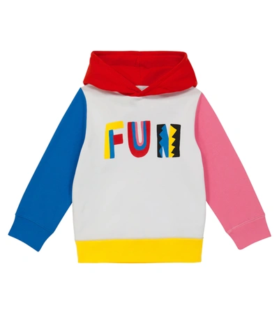 Stella Mccartney Kids' Color Block Organic Sweatshirt Hoodie In Multicolor