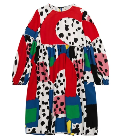 Stella Mccartney Kids' Printed Viscose Twill Dress In Multicolor