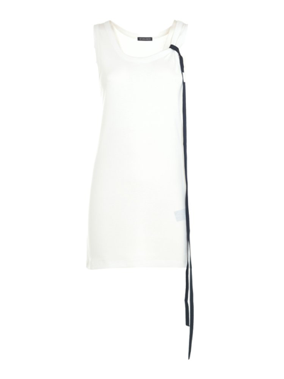 Ann Demeulemeester Bet Sleeveless Cotton Jersey Long Top In White