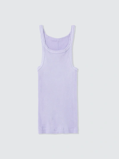 Re/done Ribbed Tank Top In Faded Orchid